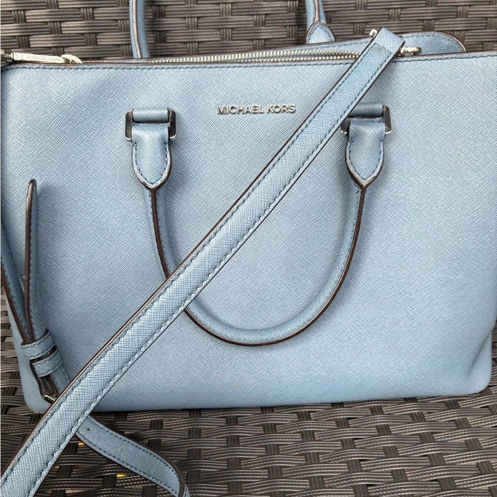 Michael Kors Bag,Michael Kors Sky Blue Satchel